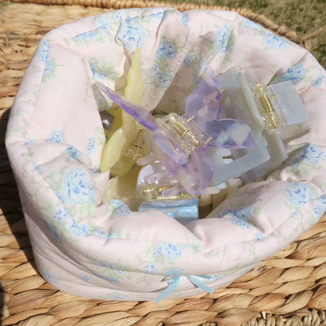 Vintage Blooms Puff Bucket Organizer (small)