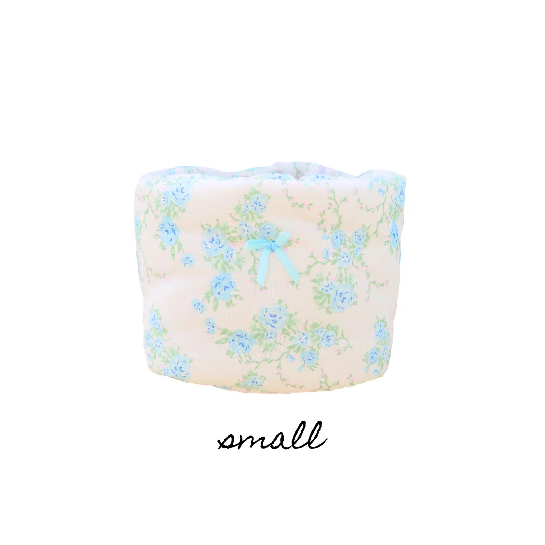 Vintage Blooms Puff Bucket Organizer (small)
