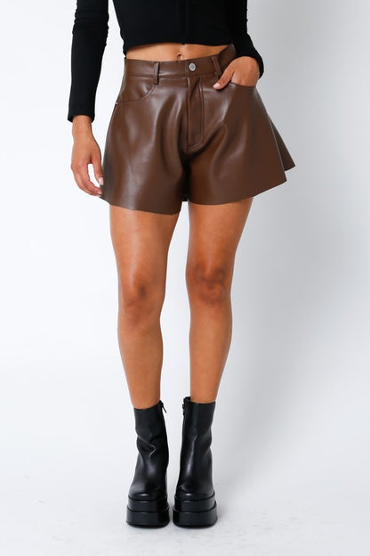 S’mores Leather Shorts