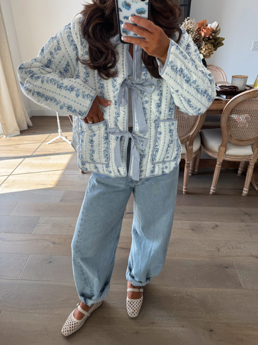 Denim Bunch Of Berries Shabby Chic Jacket