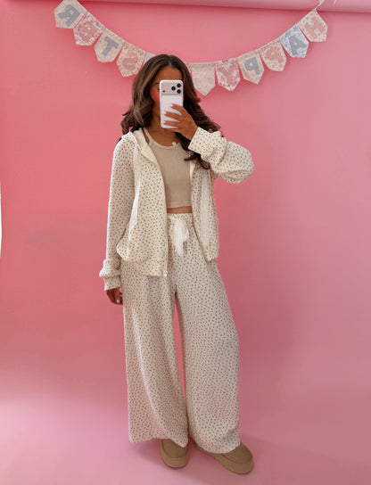 Rosé Garden Lace Lounge Pant (cream)