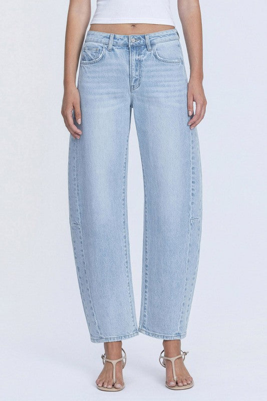 Krystelle Denim Barrel Jeans