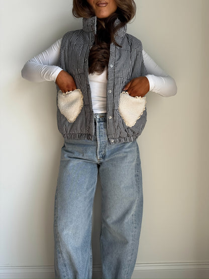 With All My Heart Gingham Vest