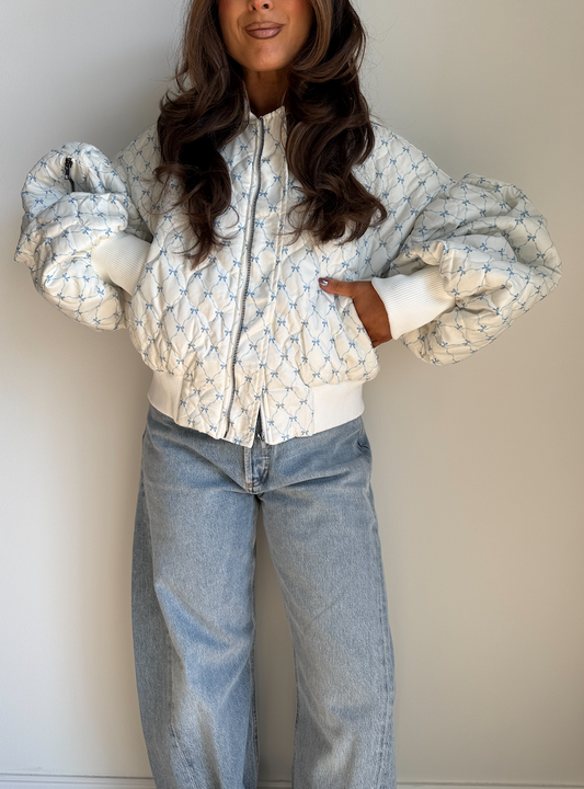 Blue Ribbon Bomber Jacket