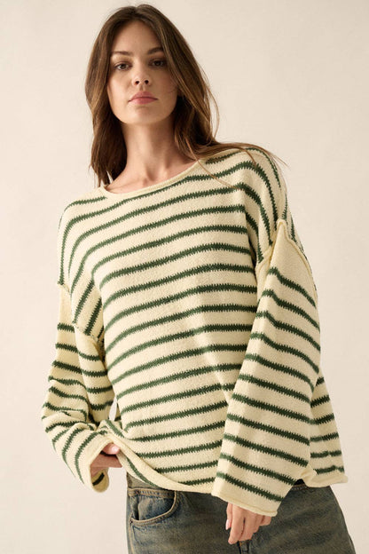 Cali Textured Knit Oversized Sweater