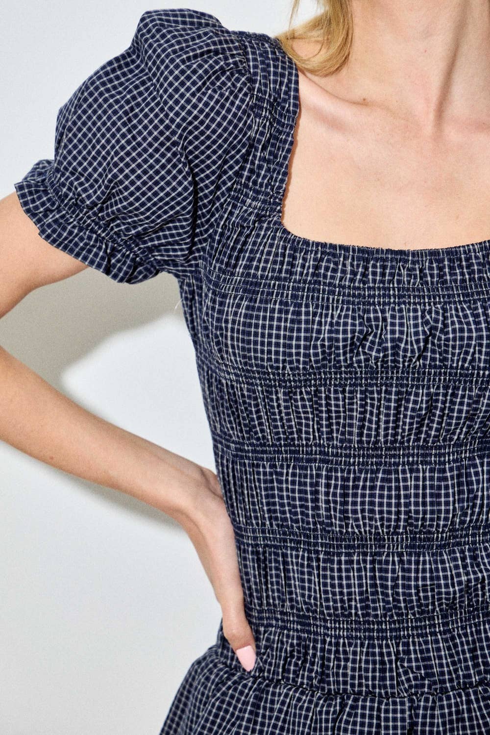 Samantha Plaid Bubble Romper