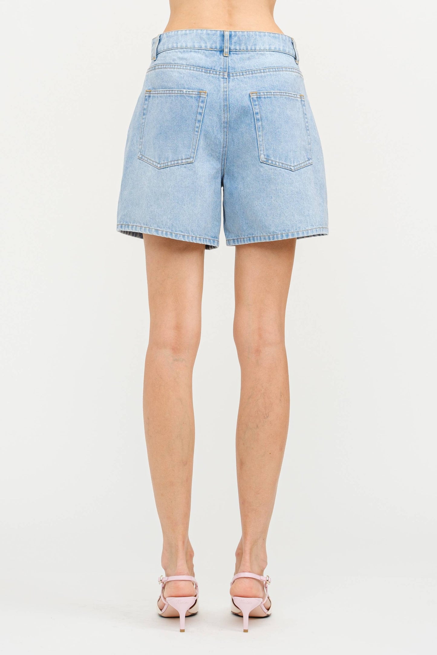 Meghan Denim Mom Shorts