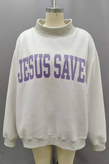 Jesus Saves Mockneck Lilac