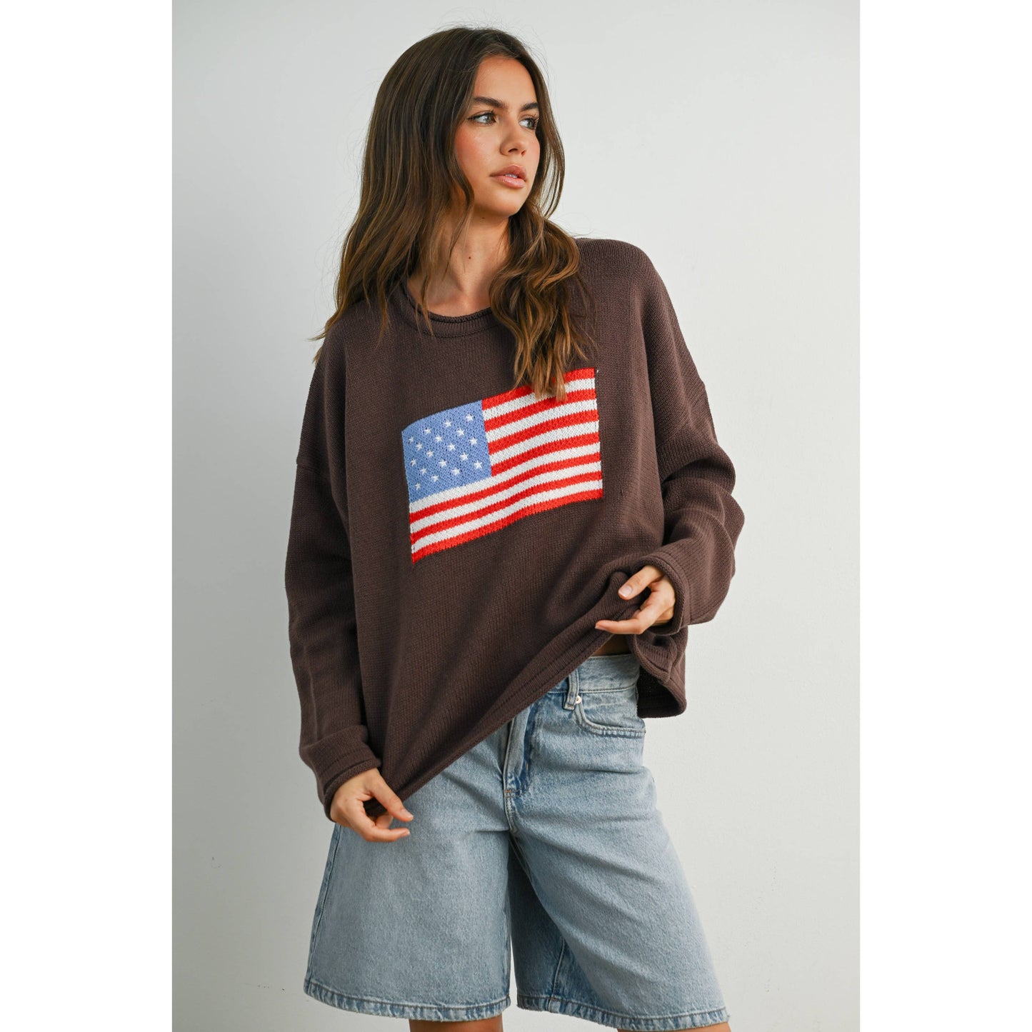 Hamptons Heritage Cocoa Flag Sweater