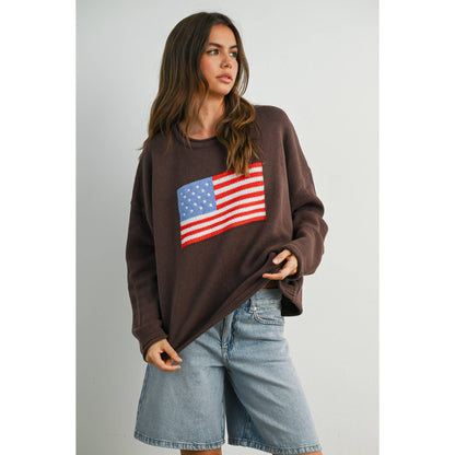 Hamptons Heritage Cocoa Flag Sweater