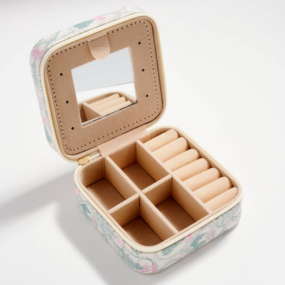 Christmas Tree Travel Jewelry Box with Mirror– Compact Organizer