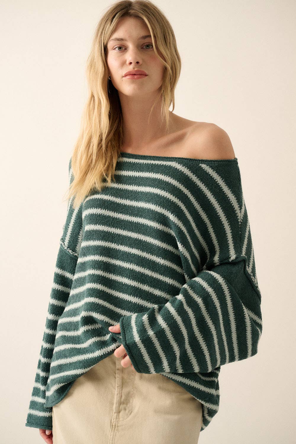 Cali Textured Knit Oversized Sweater