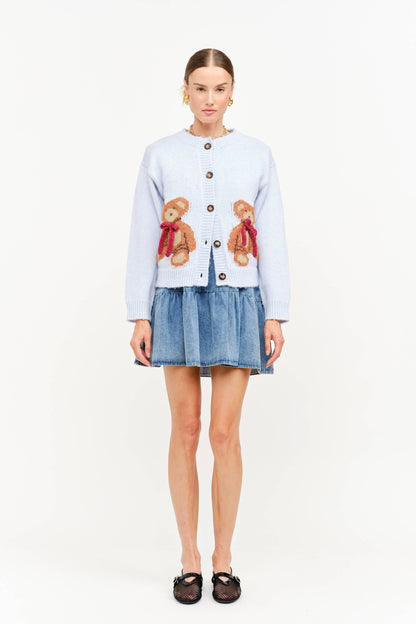 Beary Luv U Teddy Cardigan (light blue) RESTOCK