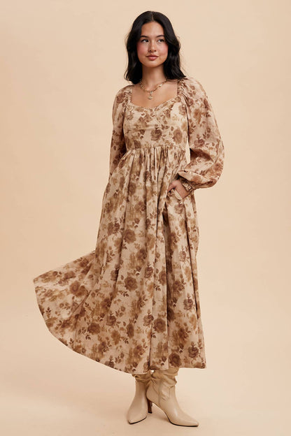 HONEY SWEETHEART COTTON MIDI DRESS