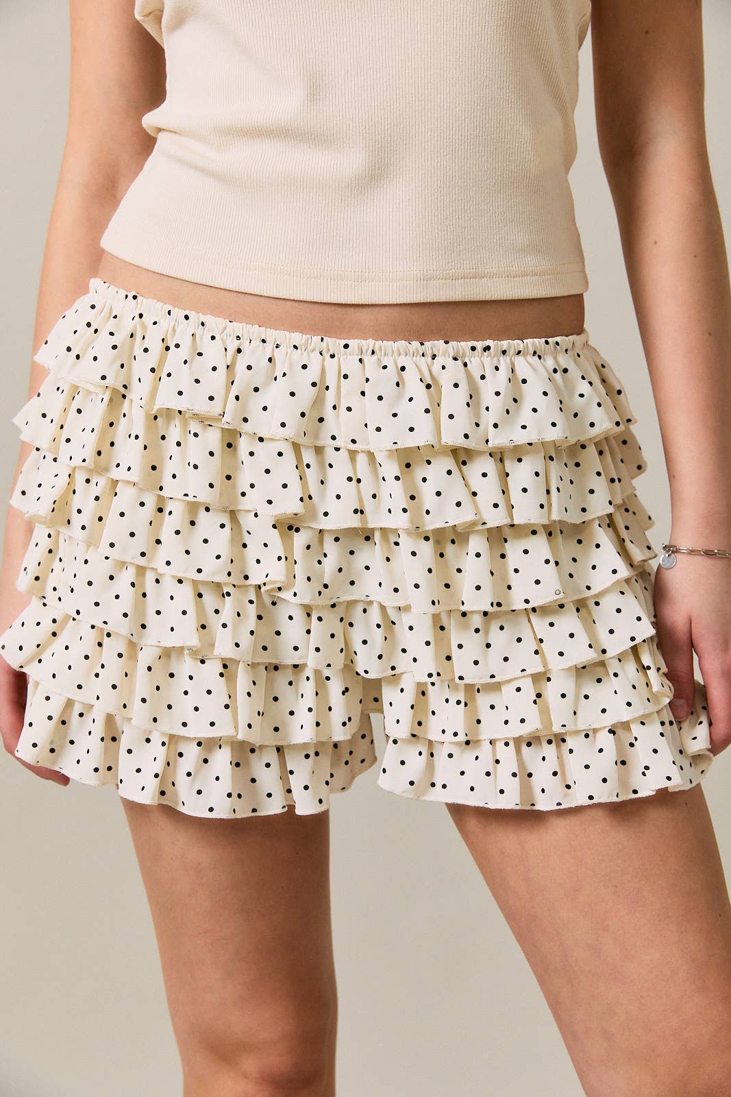 Pearls, Boots & Dots Ruffled Shorts
