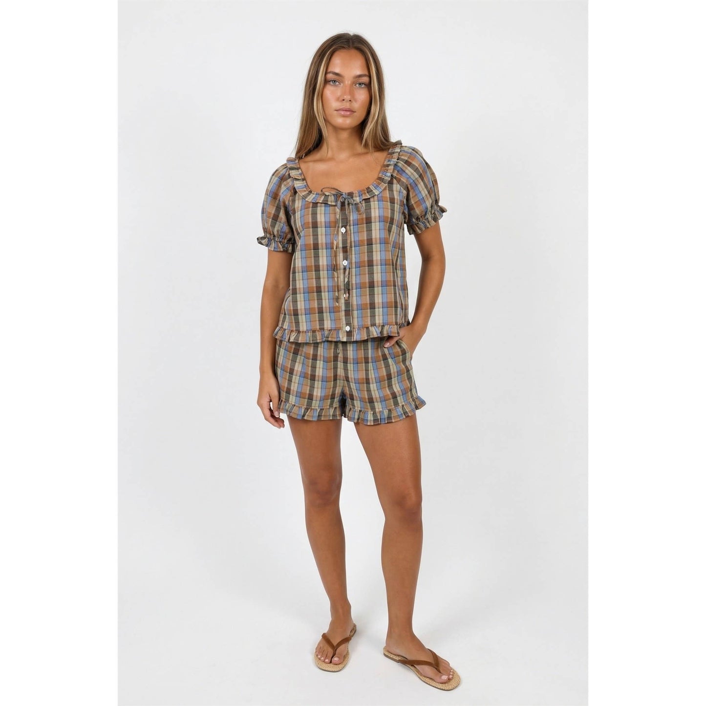 Candy Apple Orchard Plaid Set
