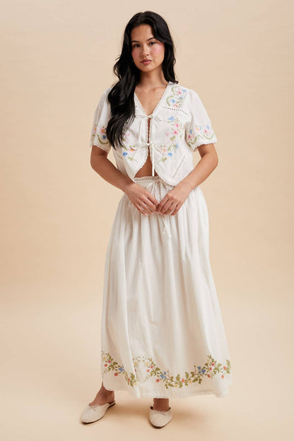 Oatmilk Garden Skirt Set