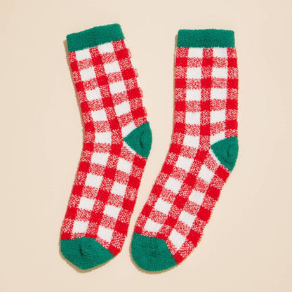 Christmas Fuzzy Socks – Assorted 4-Pair Set for Christmas Gift