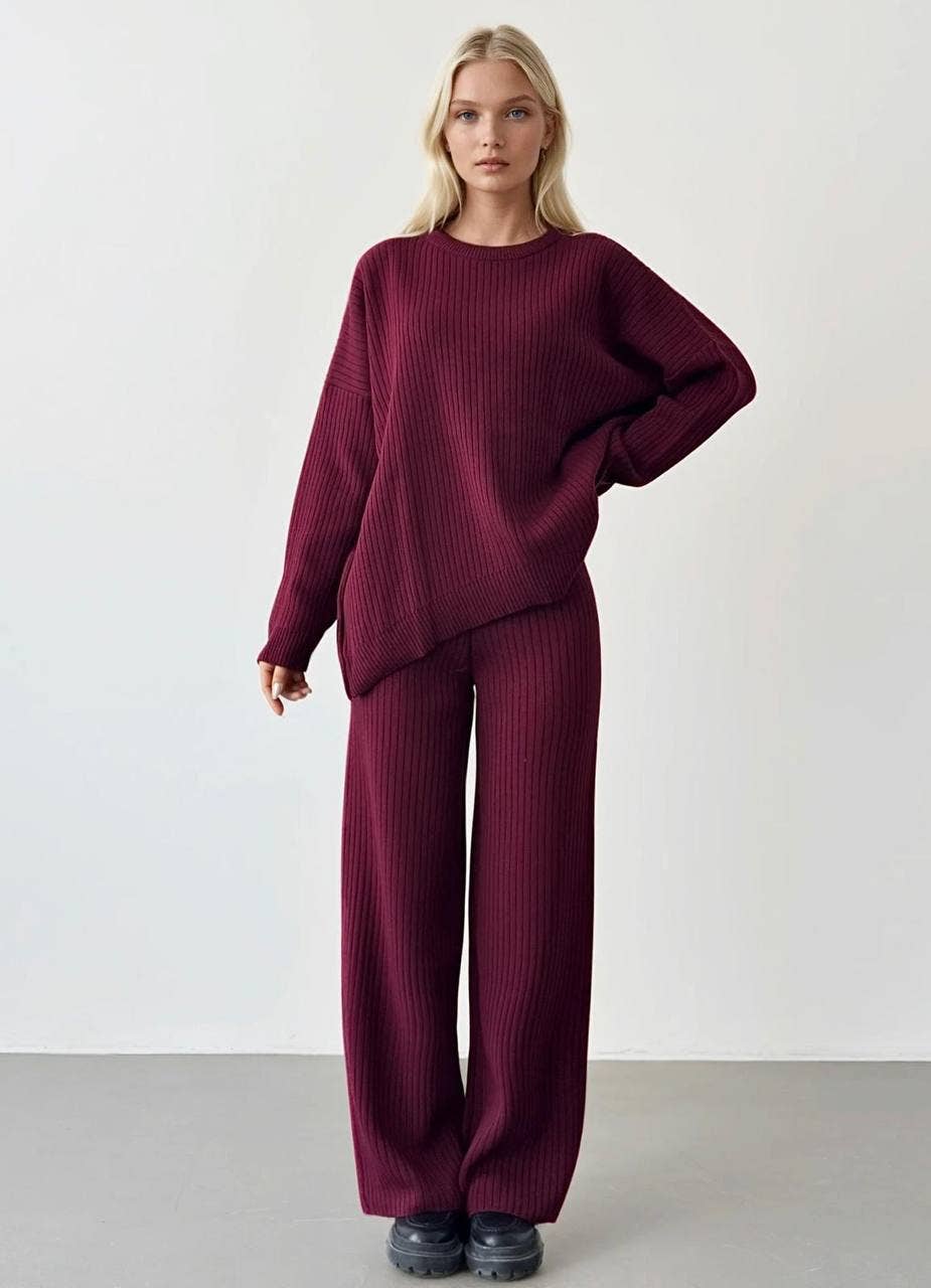 Snow Day 🤍 Ribbed Knit Sweater Set