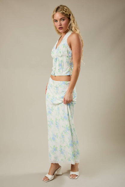 Seabreeze Sweetheart Halter Skirt Set