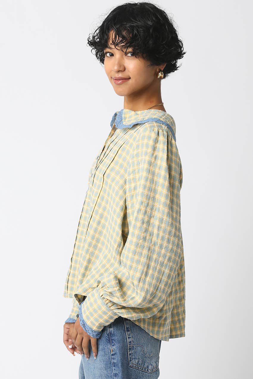 Alexis Plaid Blouse