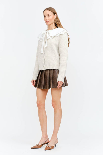 Clara Vintage Lace Pullover Sweater