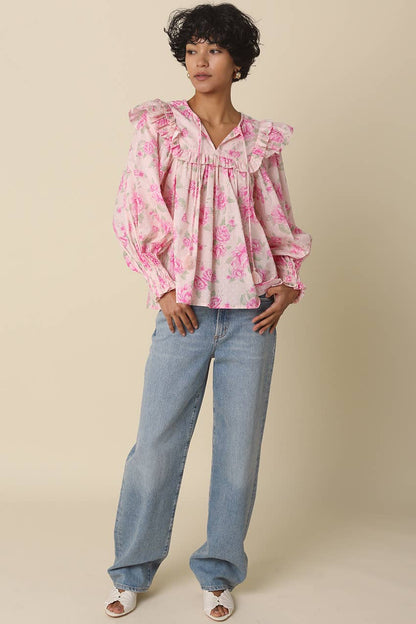 Pink In Palm Blouse