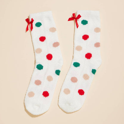 Christmas Fuzzy Socks – Assorted 4-Pair Set for Christmas Gift