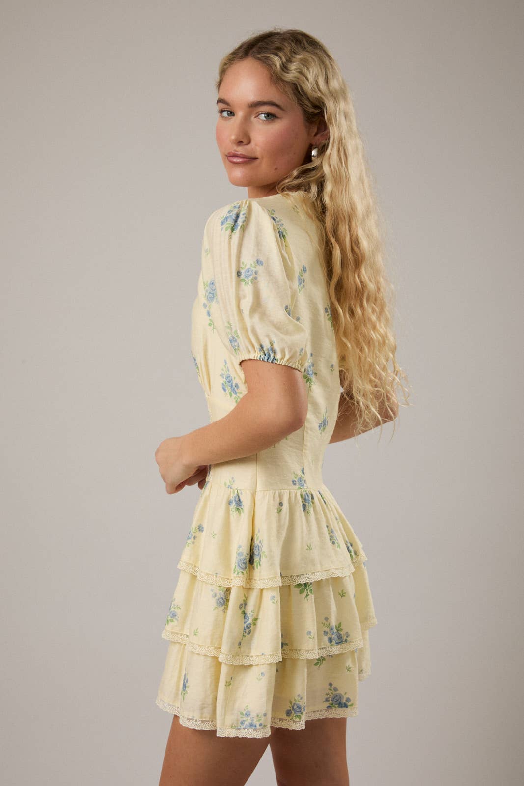 Sail Away Mini Puff Sleeve Dress