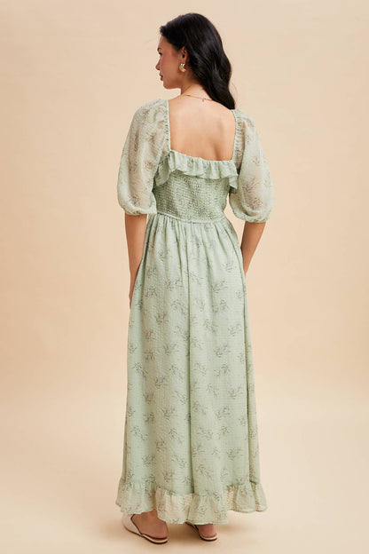 Cottagecore Kiss Midi Dress