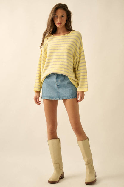 Cali Textured Knit Oversized Sweater