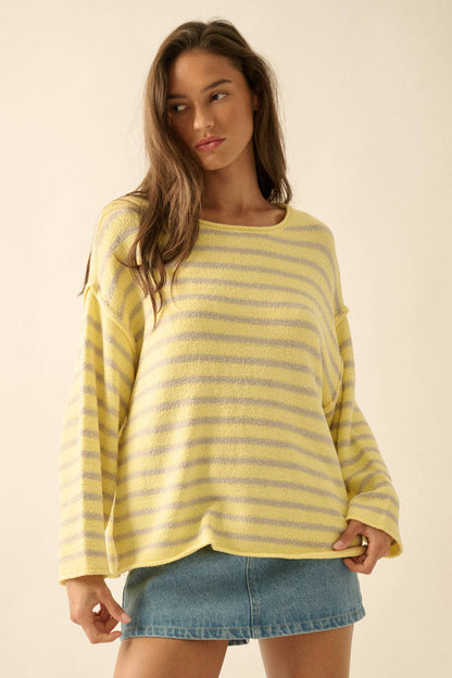 Cali Textured Knit Oversized Sweater