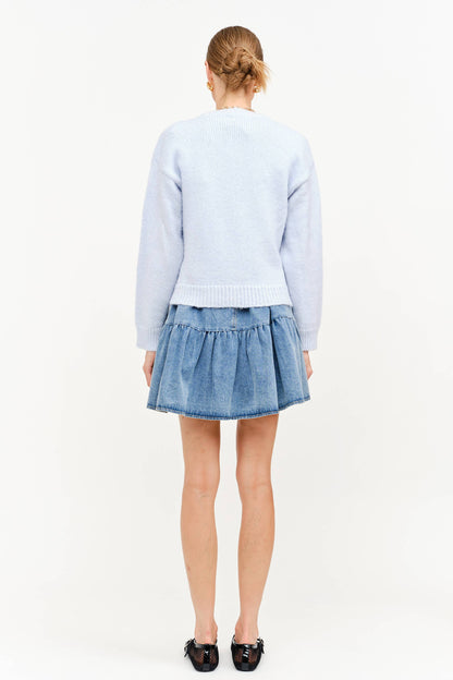 Beary Luv U Teddy Cardigan (light blue) RESTOCK