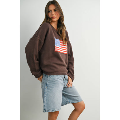 Hamptons Heritage Cocoa Flag Sweater