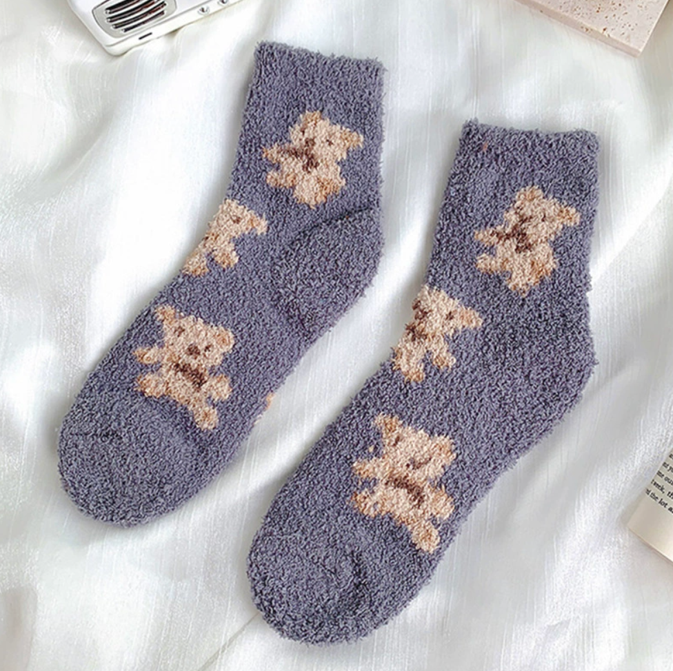Teddy Cozy Fuzzy Socks