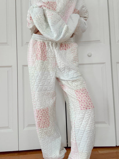 Quilted Pastel Joggers PREORDER