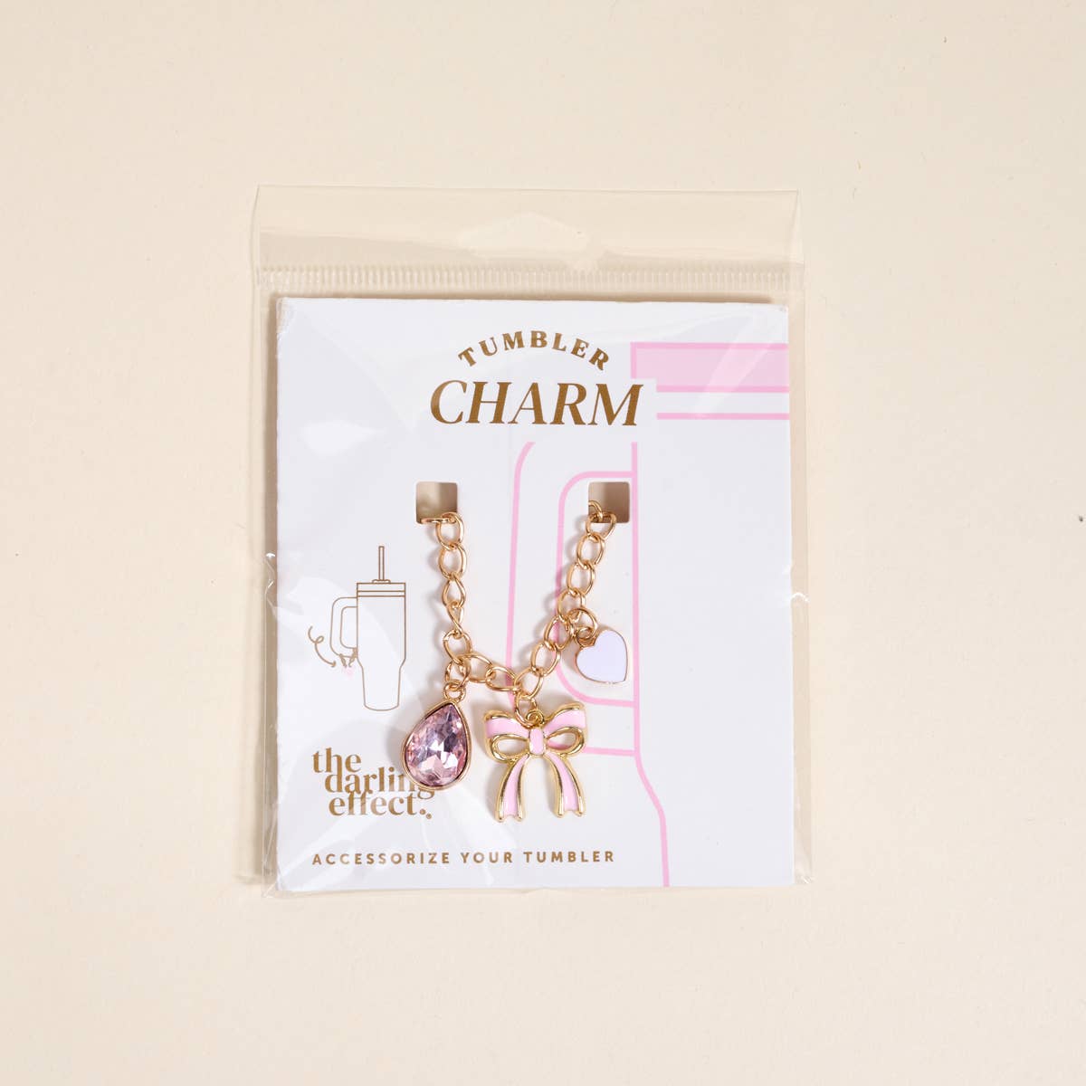 Tumbler Charm–Blushing Beauty