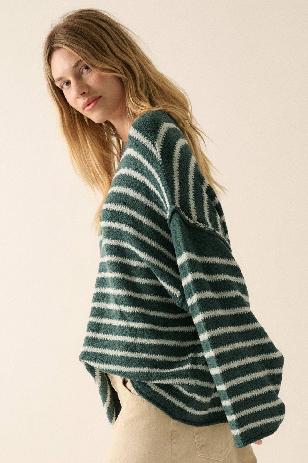 Cali Textured Knit Oversized Sweater