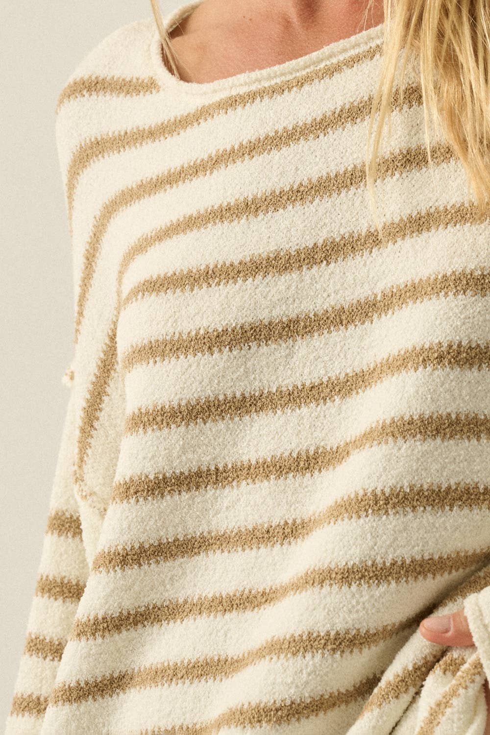 Cali Textured Knit Oversized Sweater