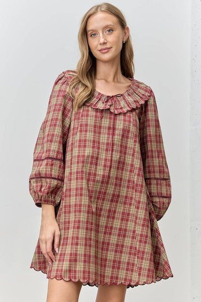 Holly Pine Cottage Plaid Dress