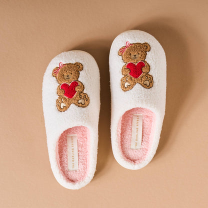 Fuzzy Slippers-Teddy Bear Hugs