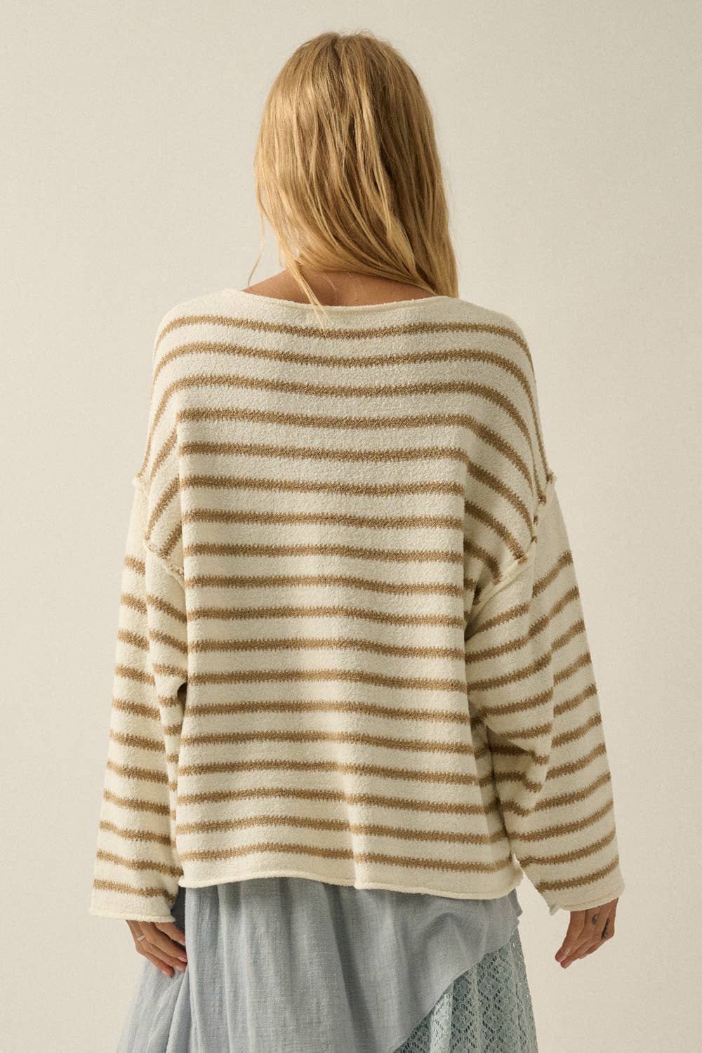 Cali Textured Knit Oversized Sweater