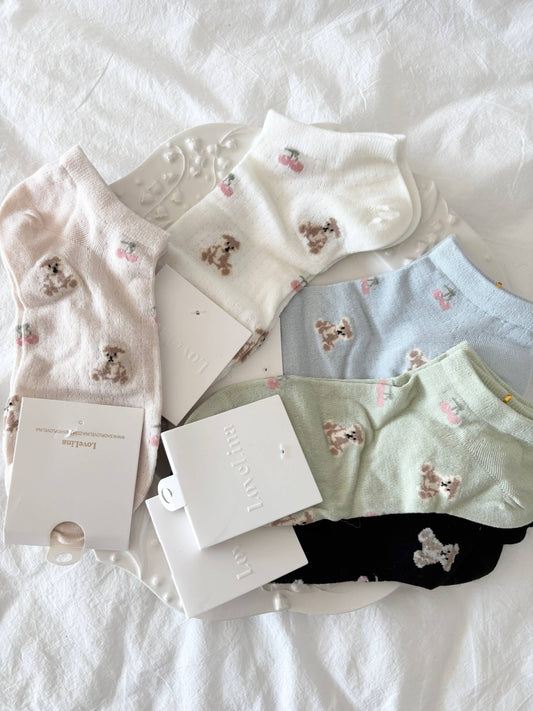 Teddy Cherry Socks GIFT
