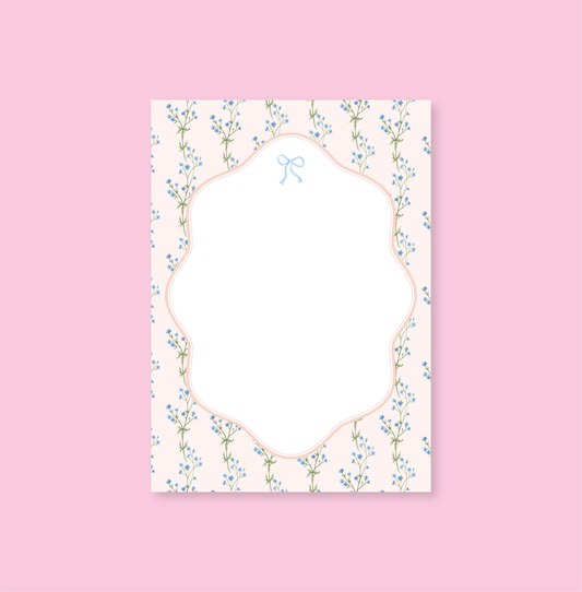 Pink Bow Notepad