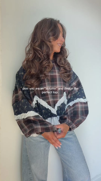 Willow Vintage Floral YDS X POL EXCLUSIVE Top (Midnight/Chocolate) SHIPS MID AUGUST