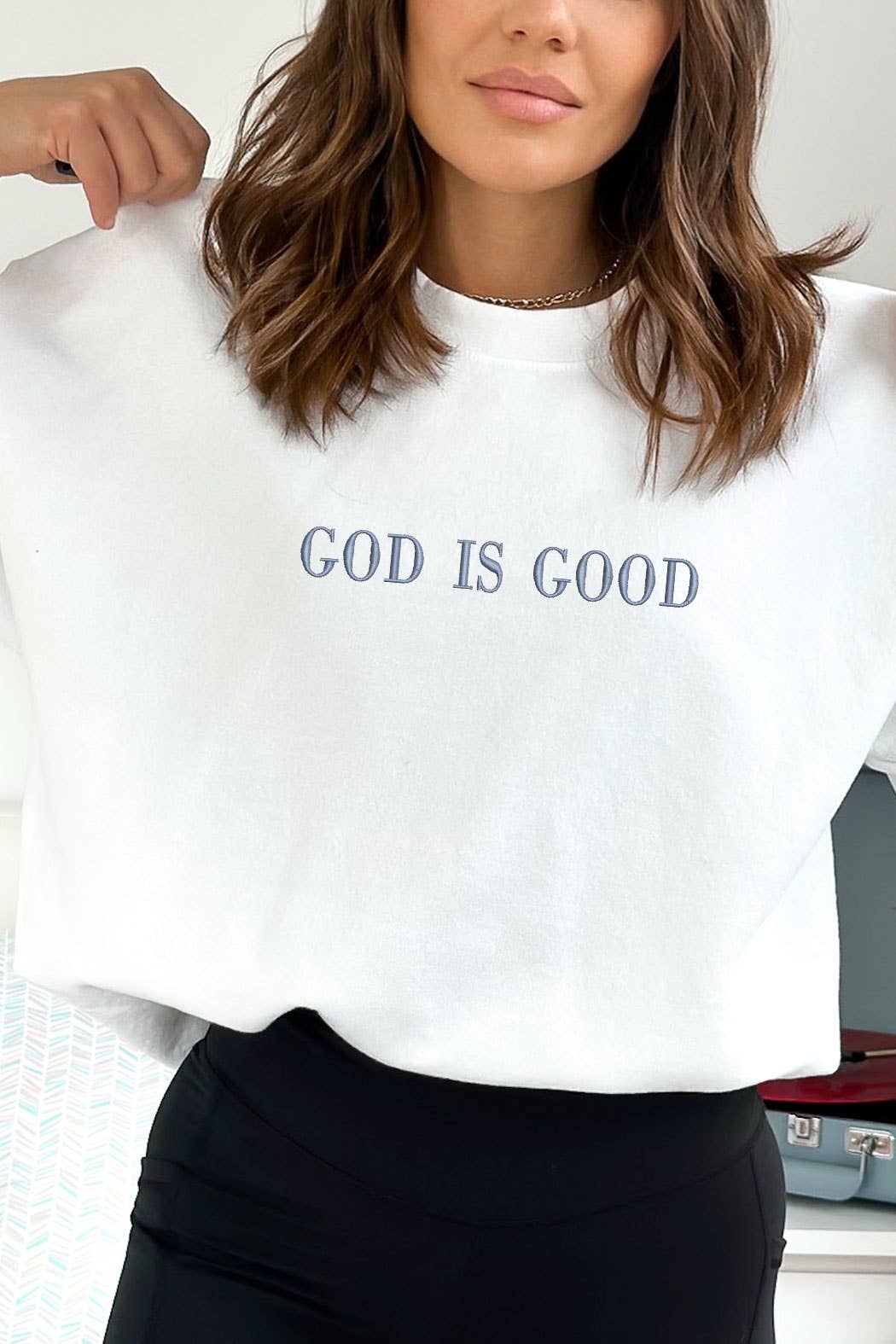God Is Good Embroidered Sweatshirt Limited Edition 🦋